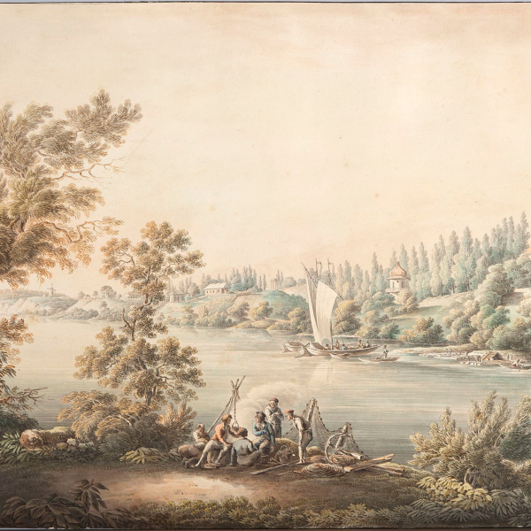 Zygmunt Vogel, Widok Młocin, 1803, ze zbiorów Muzeum Narodowego w Warszawie