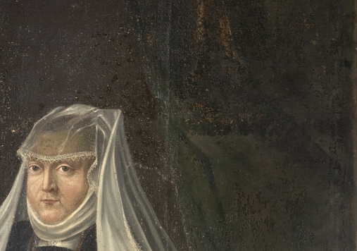 Portret królowej Anny Jagiellonki w białym welonie